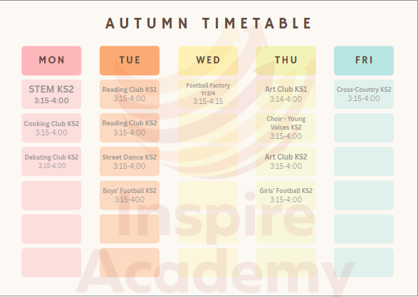 Autumn After-School Clubs